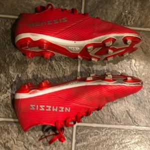 Red sport cleats for soccer/ baseball